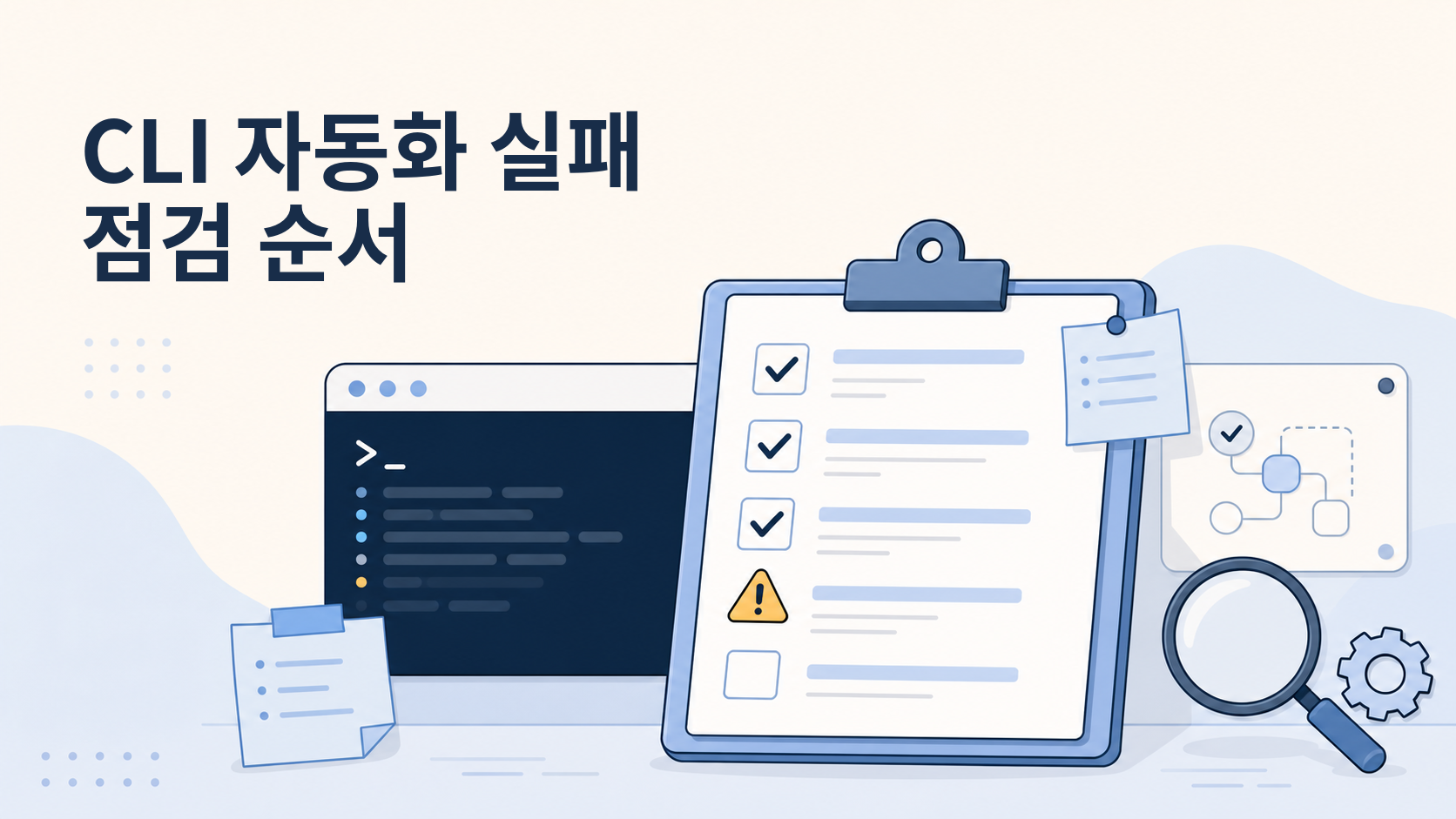 CLI 자동화가 실패할 때 먼저 확인할 것들