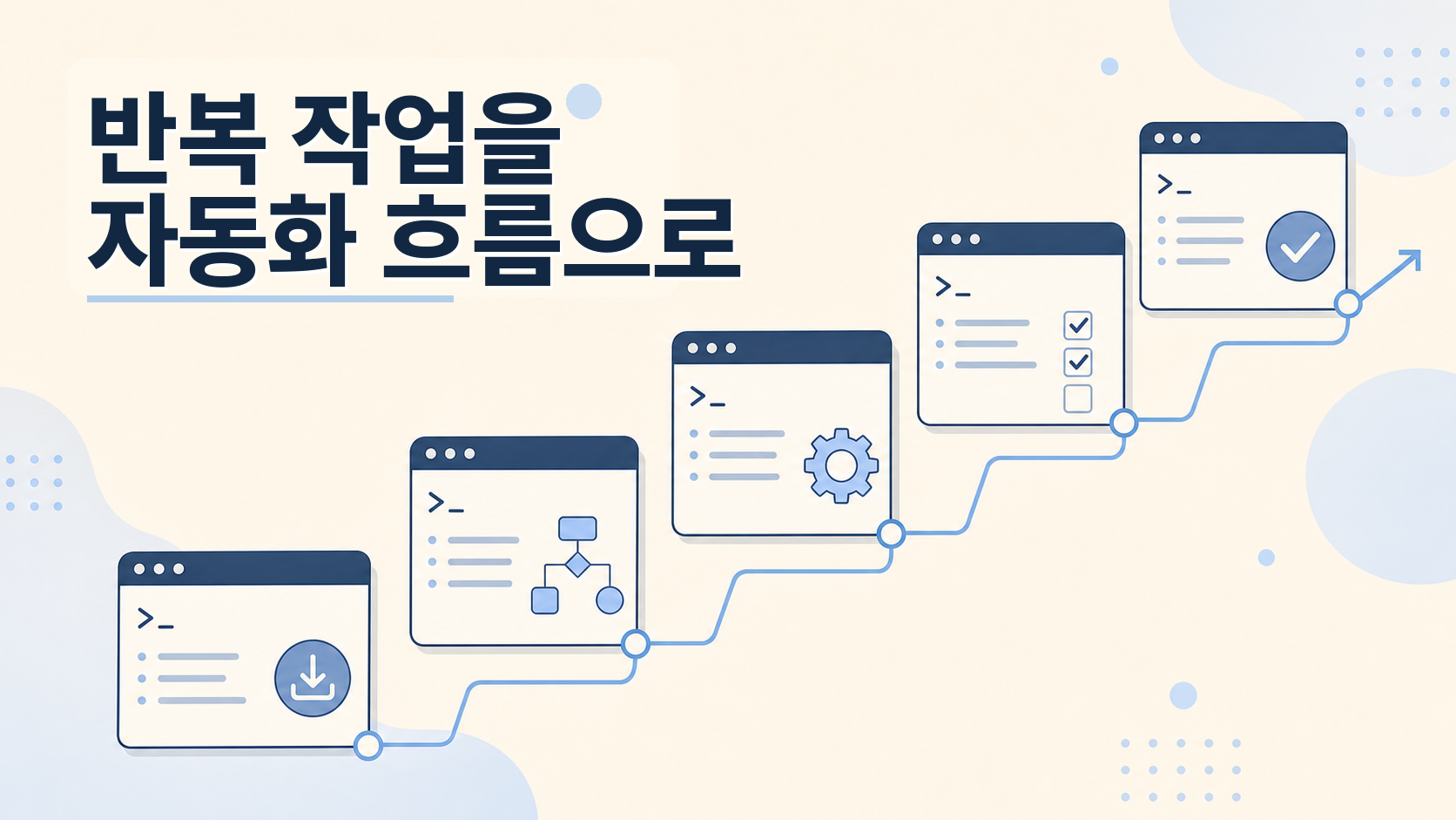 터미널 반복 작업을 자동화 흐름으로 나누는 법
